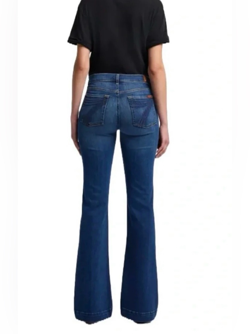 7 For All Mankind Dark Blue Dojo Flare Jeans size 24
